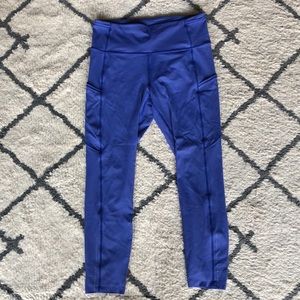 Lululemon Fast & Free 7/8th Tight Moroccan Blue